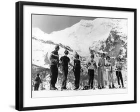 Learning to Ski-null-Framed Photographic Print