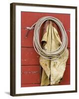 Leather Chaps and Rope, Ponderosa Ranch, Seneca, Oregon, USA-Wendy Kaveney-Framed Photographic Print