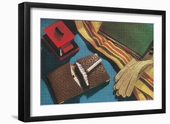 Leather Cigarette Case-null-Framed Art Print