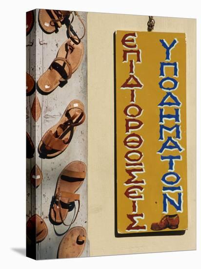 Leather Goods Shop Sign, Plaka, Athens, Greece, Europe-Thouvenin Guy-Stretched Canvas