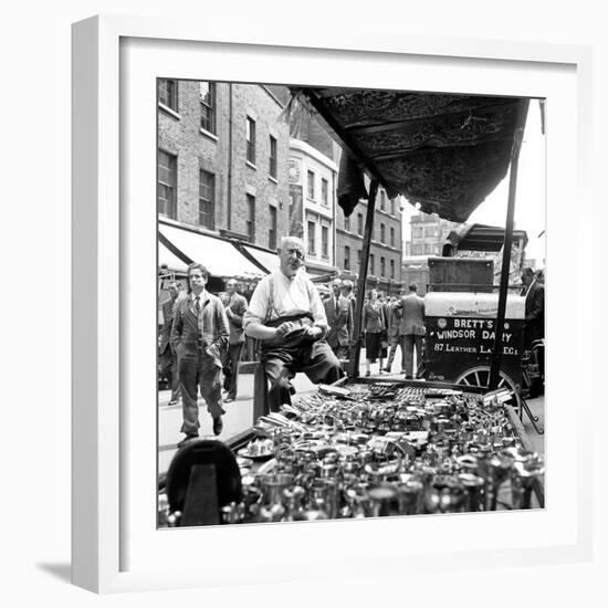 Leather Lane in Holborn. Circa 1954-Staff-Framed Photographic Print