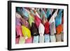 Leather Slippers for Sale in the Souk, Marrakech, Morocco-Peter Adams-Framed Photographic Print