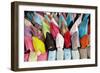 Leather Slippers for Sale in the Souk, Marrakech, Morocco-Peter Adams-Framed Photographic Print