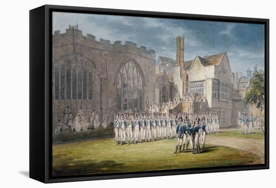 Leathersellers' Hall, and the Church of St Helen, Bishopsgate, City of London, 1792-Edward Dayes-Framed Stretched Canvas