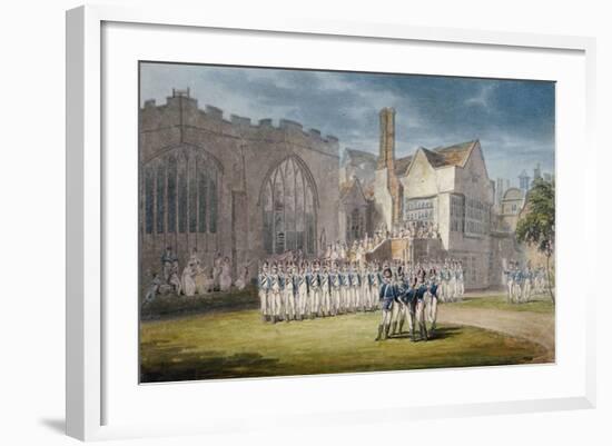 Leathersellers' Hall, and the Church of St Helen, Bishopsgate, City of London, 1792-Edward Dayes-Framed Giclee Print