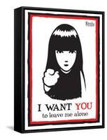 Leave Me Alone-Emily the Strange-Framed Stretched Canvas