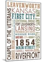 Leavenworth, Kansas - Typography-Lantern Press-Mounted Art Print