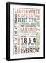 Leavenworth, Kansas - Typography-Lantern Press-Framed Premium Giclee Print