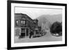 Leavenworth, WA Main Street View Photograph - Leavenworth, WA-Lantern Press-Framed Premium Giclee Print