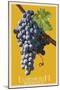 Leavenworth, Washington - Wine Grapes-Lantern Press-Mounted Art Print