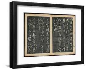 Leaves 7 and 8, from Wang Xizhi Book One, 'Calligraphy of Ancient Masters of Various Periods',…-Ming Dynasty Chinese School-Framed Giclee Print