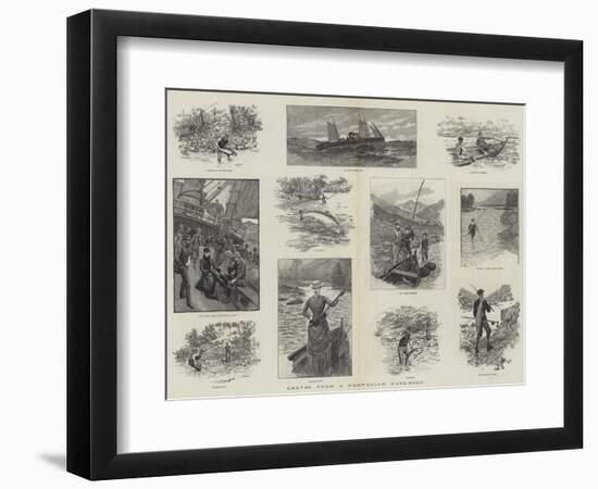 Leaves from a Norwegian Note-Book-null-Framed Premium Giclee Print