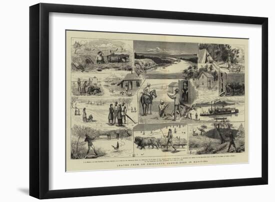 Leaves from an Emigrant's Sketch-Book in Manitoba-null-Framed Giclee Print