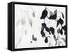 Leaves in Black and White-Janel Bragg-Framed Stretched Canvas