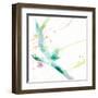 Leaves Of Teal-Sheila Golden-Framed Art Print