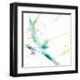 Leaves Of Teal-Sheila Golden-Framed Art Print