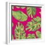 Leaves On Pink-Kat Papa-Framed Art Print