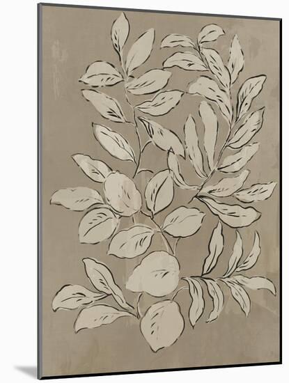 Leaves Sketches II-Asia Jensen-Mounted Art Print