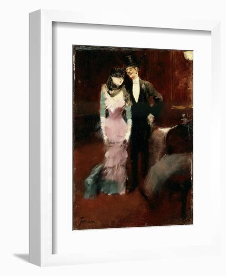 Leaving a Masquerade Ball at the Paris Opera, Late 19th or Early 20th Century-Jean Louis Forain-Framed Giclee Print