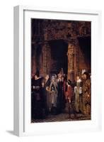 Leaving Church in the Fifteenth Century, 1864-Sir Lawrence Alma-Tadema-Framed Giclee Print