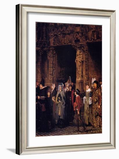 Leaving Church in the Fifteenth Century, 1864-Sir Lawrence Alma-Tadema-Framed Giclee Print