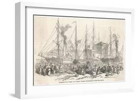 Leaving Cork Ireland for America Via Liverpool on the "Nimrod" and "Athlone" Steamers-null-Framed Art Print