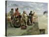 Leaving for Jersey-Guillaume Romain Fouace-Stretched Canvas