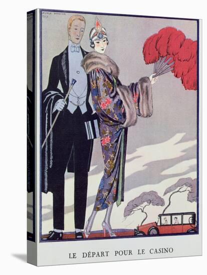 Leaving For the Casino. Illustration For La Gazette du Bon Ton, 1923-Georges Barbier-Stretched Canvas