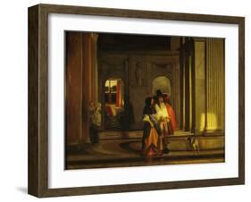 Leaving for the Walk-Pieter de Hooch-Framed Giclee Print