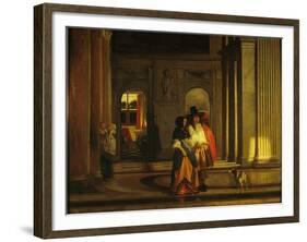 Leaving for the Walk-Pieter de Hooch-Framed Giclee Print