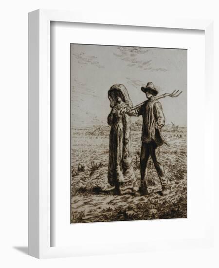 Leaving for Work, 1863-Jean-François Millet-Framed Giclee Print