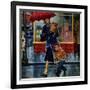 "Leaving Grocery in Rain", April 24, 1954-Amos Sewell-Framed Giclee Print