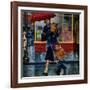 "Leaving Grocery in Rain", April 24, 1954-Amos Sewell-Framed Giclee Print