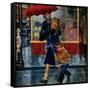 "Leaving Grocery in Rain", April 24, 1954-Amos Sewell-Framed Stretched Canvas