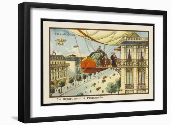 Leaving Home for an Aerial Excursion-Jean Marc Cote-Framed Art Print