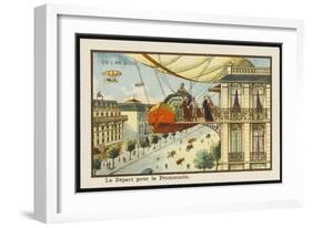 Leaving Home for an Aerial Excursion-Jean Marc Cote-Framed Art Print