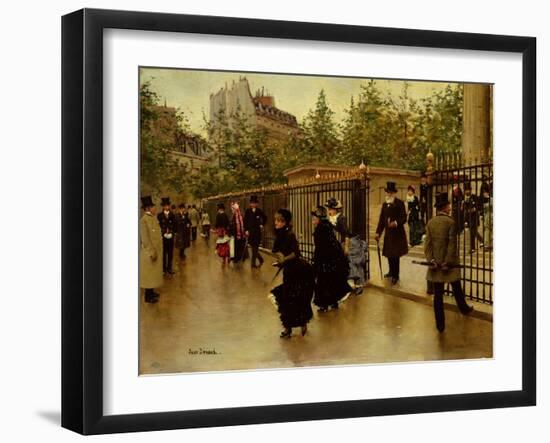 Leaving La Madeleine-Jean Béraud-Framed Giclee Print