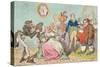 Leaving Off Powder, or a Frugal Family Saving the Guinea, Published by Hannah Humphrey in 1795-James Gillray-Stretched Canvas