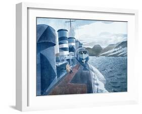 Leaving Scapa Flow-Eric Ravilious-Framed Giclee Print