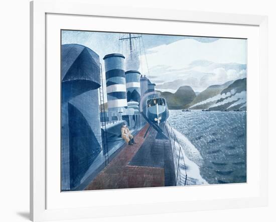 Leaving Scapa Flow-Eric Ravilious-Framed Giclee Print