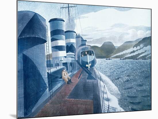 Leaving Scapa Flow-Eric Ravilious-Mounted Giclee Print