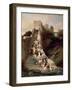 Leaving the Castle, 19th Century-Eugene Isabey-Framed Giclee Print