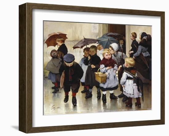 Leaving the Class, 1888-Jules Jean Geoffroy-Framed Giclee Print