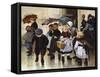 Leaving the Class, 1888-Jules Jean Geoffroy-Framed Stretched Canvas