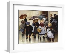 Leaving the Class, 1888-Jules Jean Geoffroy-Framed Giclee Print