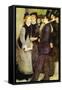 Leaving The Conservatoire-Pierre-Auguste Renoir-Framed Stretched Canvas