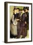 Leaving The Conservatoire-Pierre-Auguste Renoir-Framed Art Print