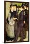 Leaving The Conservatoire-Pierre-Auguste Renoir-Framed Art Print