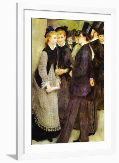 Leaving The Conservatoire-Pierre-Auguste Renoir-Framed Art Print