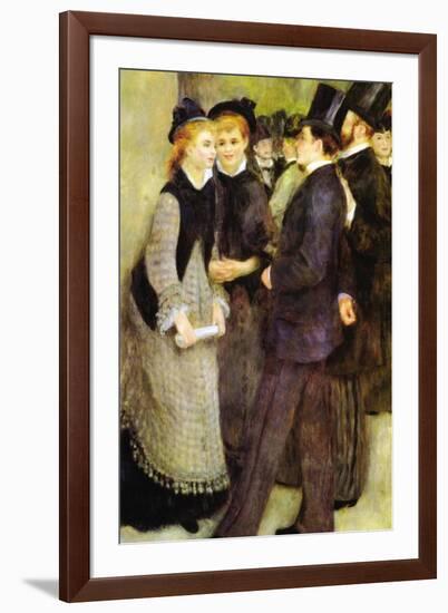 Leaving The Conservatoire-Pierre-Auguste Renoir-Framed Art Print